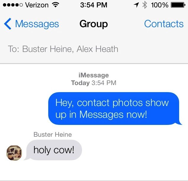 iOS 7 Beta 2 Adds Contact Photos & Time Stamps For Messages