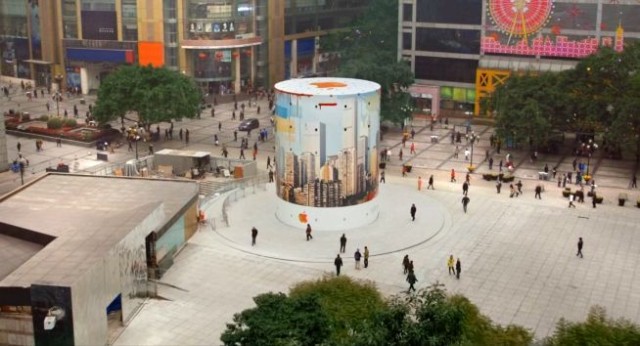 photo of Apple shows off stunning mural for its new Chongqing store image