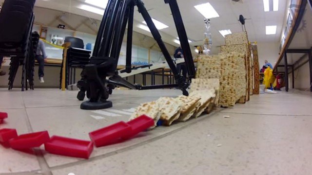 photo of These students explain Passover with a Rube Goldberg Machine image
