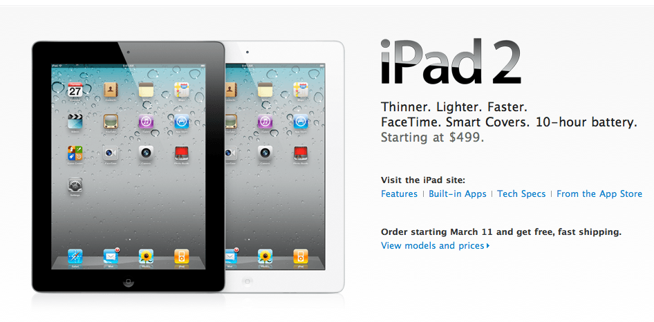 Apple Store is Back Up with iPad 2 No Pre Orders Allowed 