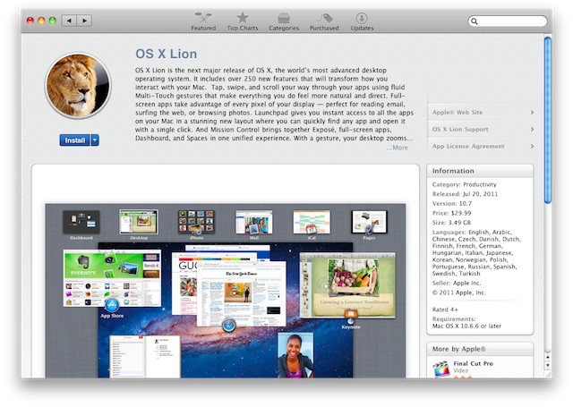 Apple mac os x lion for mac download version