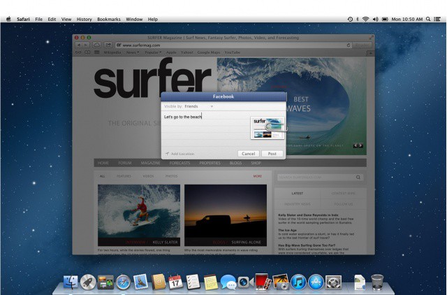 No Facebook in Mountain Lion for you... yet.