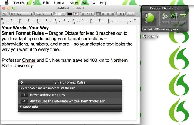 dragon dictate 2.5.2 mac