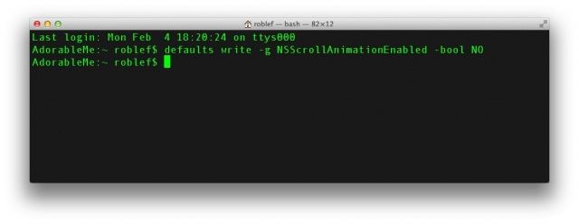 mac terminal commands scrolling