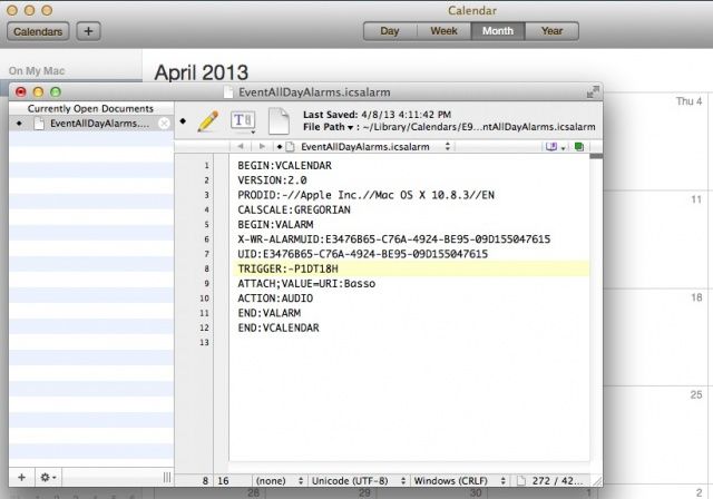 program for setting calendar events mac