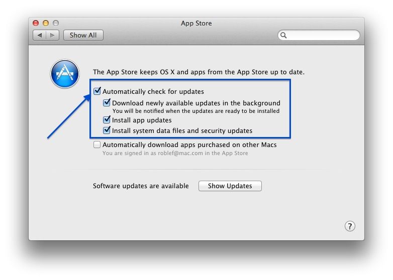 automatic updates for mac