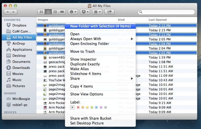 Here’s Another, Easier Way To Make A New Folder Full Of Selected Items [OS X Tips]