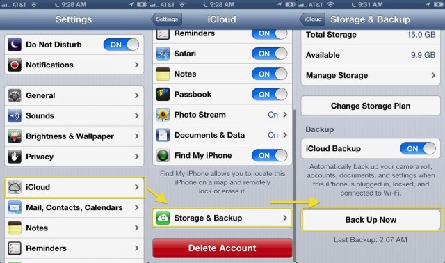 iCloud Backup iOS
