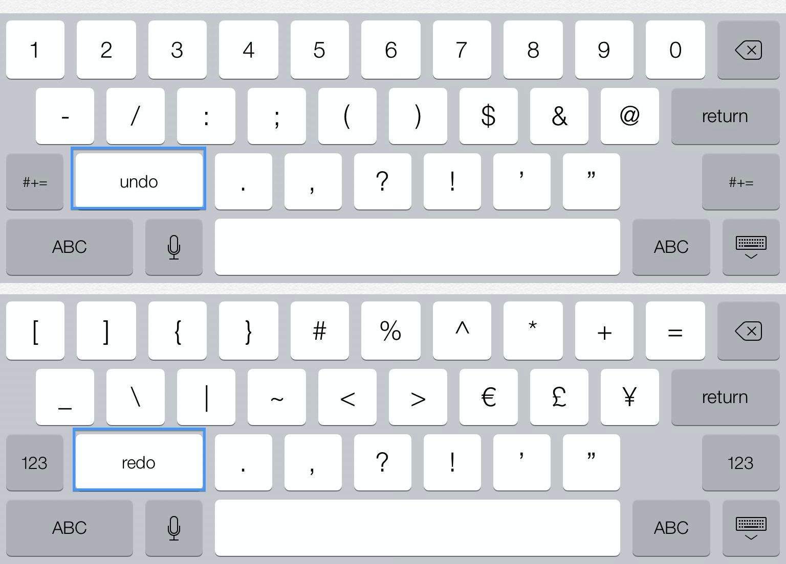 undo mac keyboard