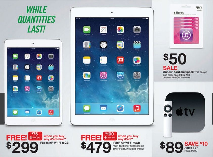 Target Reveals Black Friday Deals, Including $479 iPad Air With $100 Gift Card | Cult of Mac
