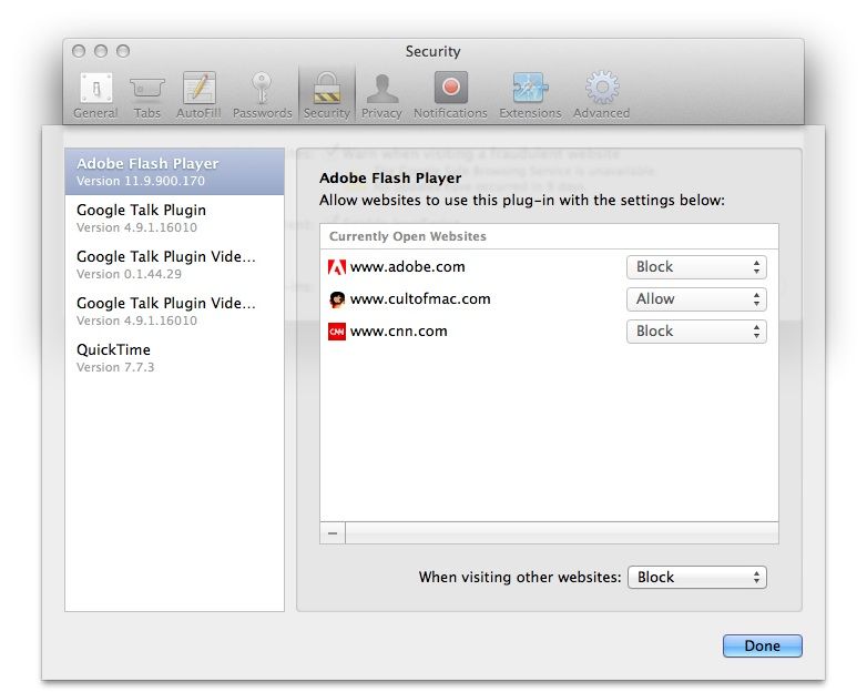 adobe flash os x security