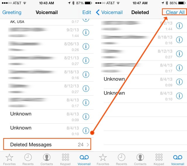 Four Ways To Clear Your Voicemail In Ios 7 Ios Tips Cult Of Mac