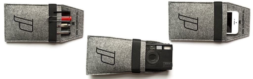 Photographer’s Pouch, Velcro-Backed Felt Pockets That Stick In Any Bag