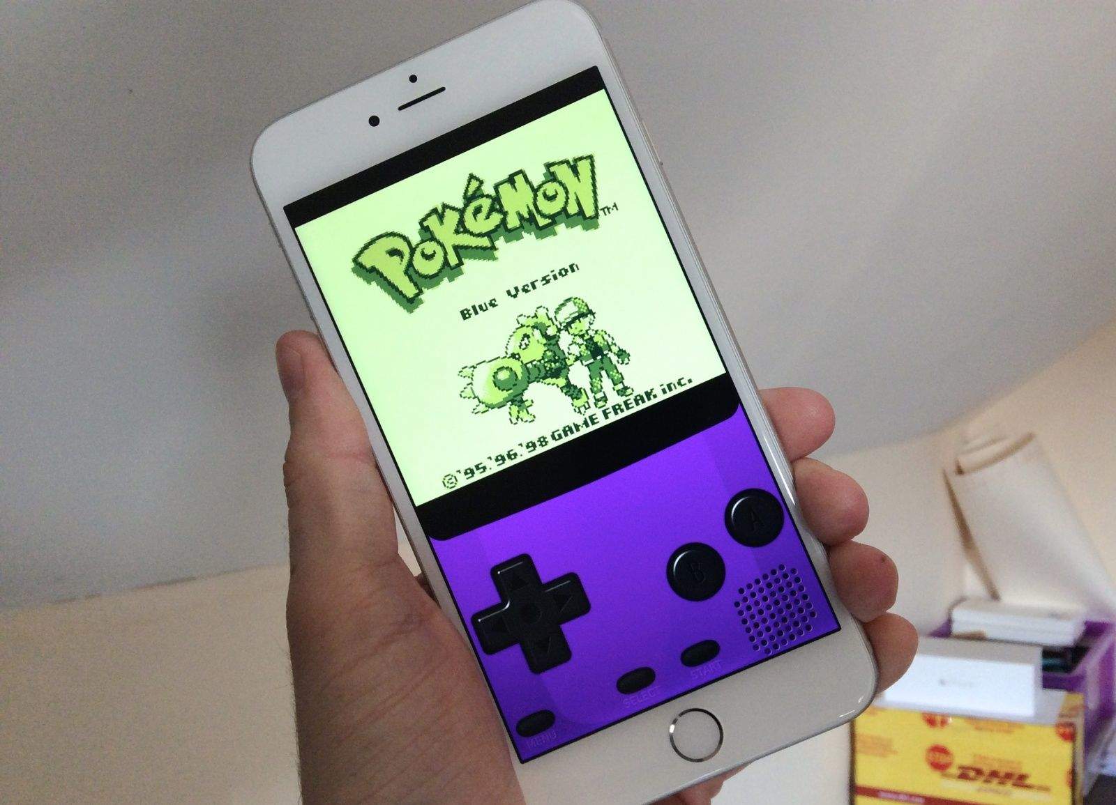 Playing Pokemon on iPhone 6 Plus using GBA4iOS. Photo: Killian Bell/Cult of Mac