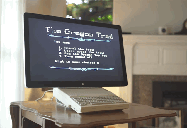 Did you know you can connect an Apple II to a Cinema Display?