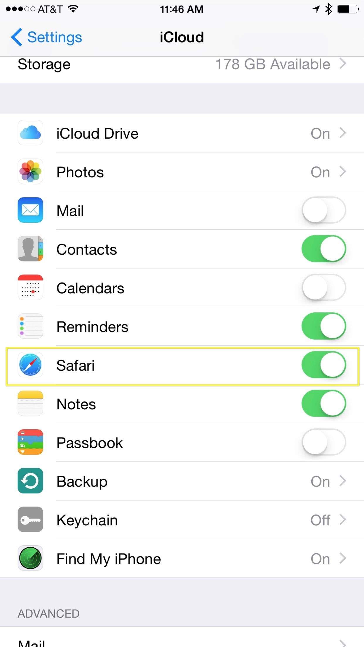 sync safari bookmarks from mac to iphone
