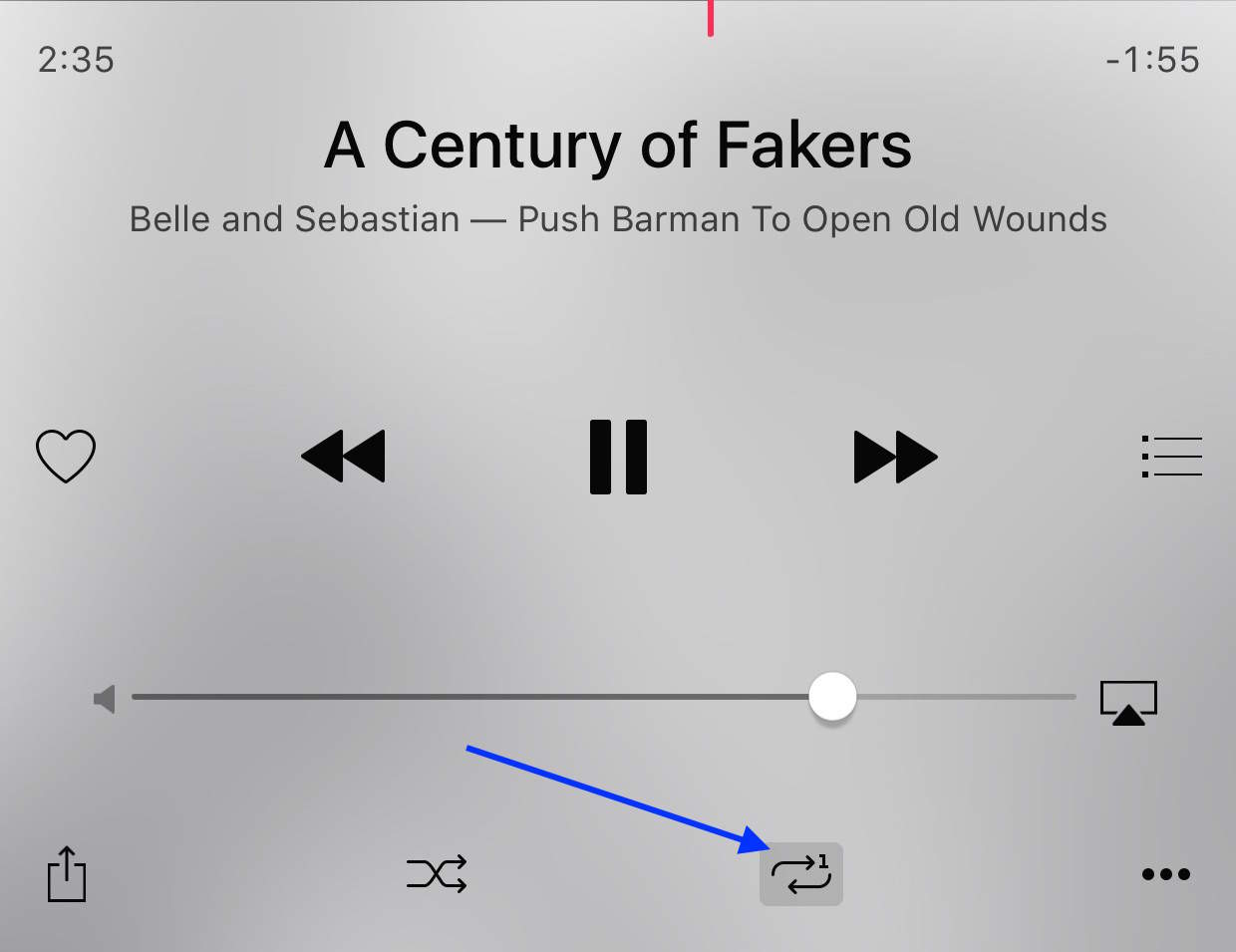 How to Repeat a Song in the Music App in iOS 10