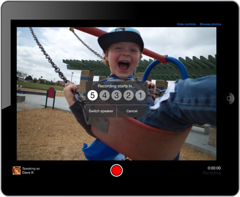 everyStory allows you to curate digital photos albums and add audio to each photo.