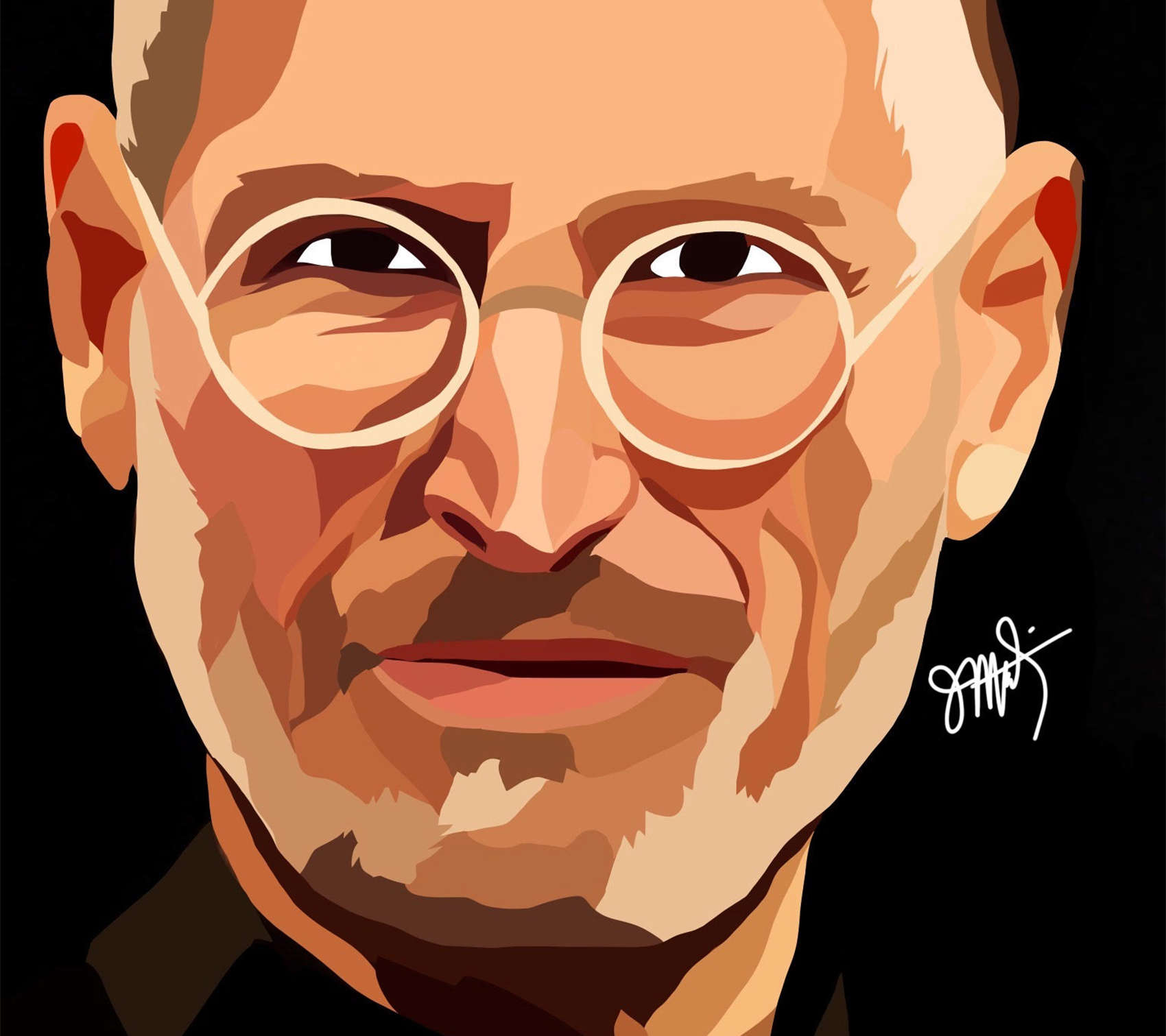 Steve Jobs, creator of the iPad and created on the iPad.