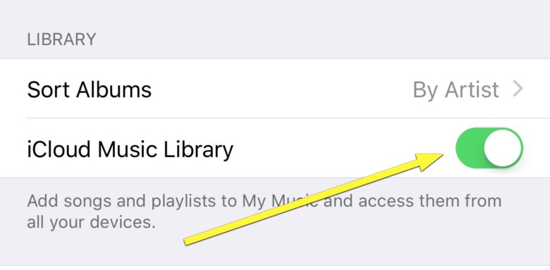 Head into Settings > Music to find this toggle.