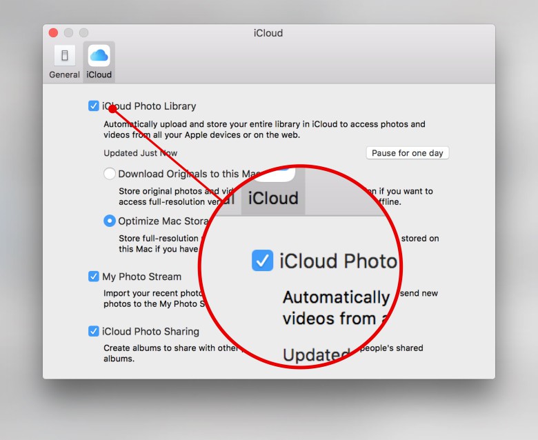 iCloud Photo Library vous permet de diffuser des fichiers multimédia au lieu de les stocker localement.