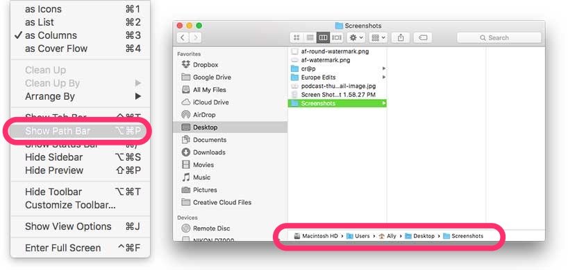 how to change screenshot save location mac