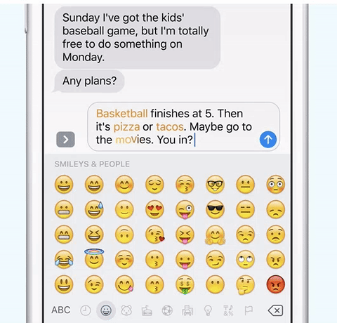 how to type emojis on mac imessage
