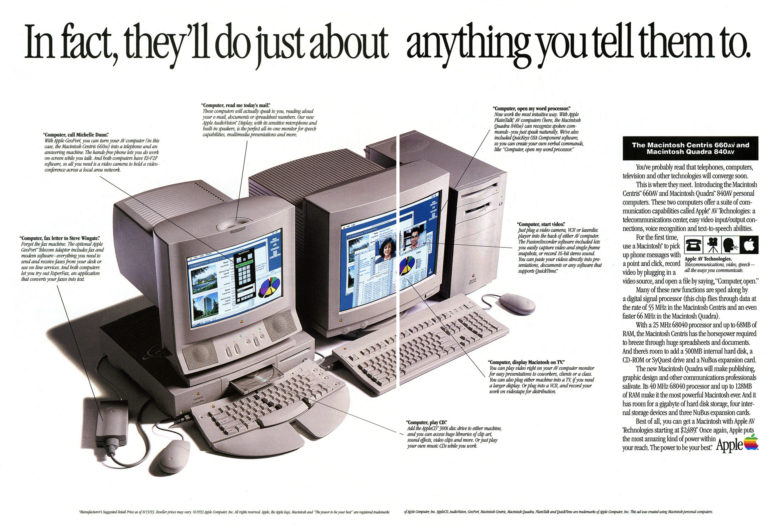 The Macintosh Centris 660av was astonishingly ahead of most rival computers at the time.
