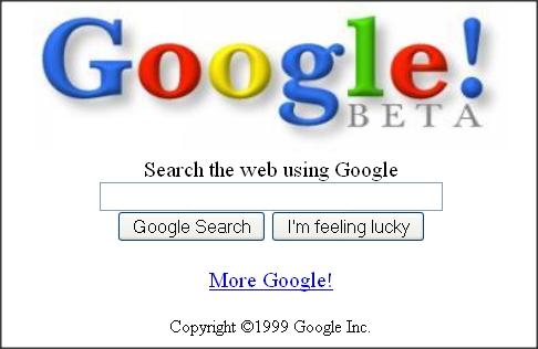 After the Google launch, the company's homepage changed surprisingly little.
