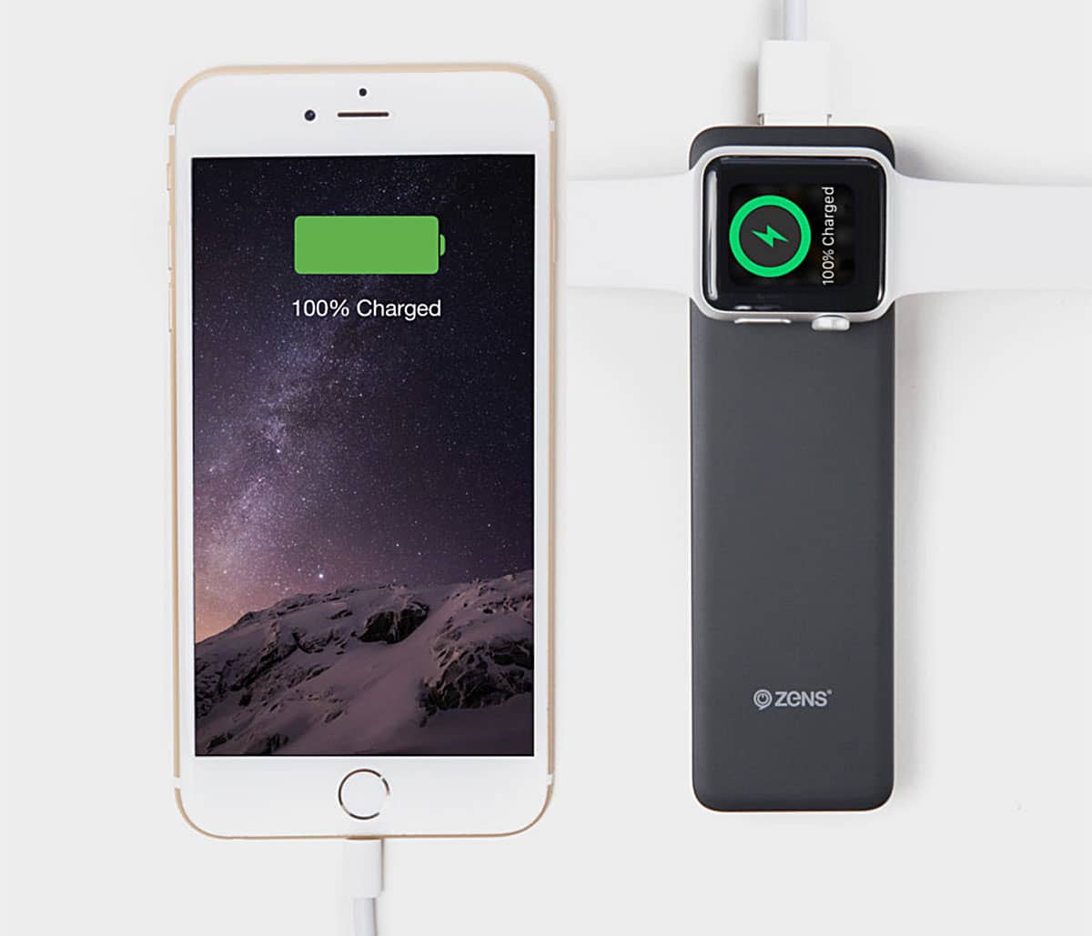 The ZENS Power Bank  for the Apple Watch and iPhone.