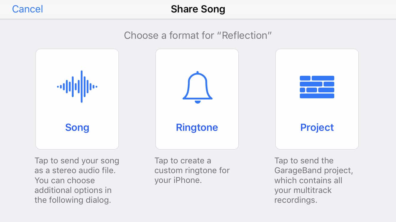 import song to garageband iphone