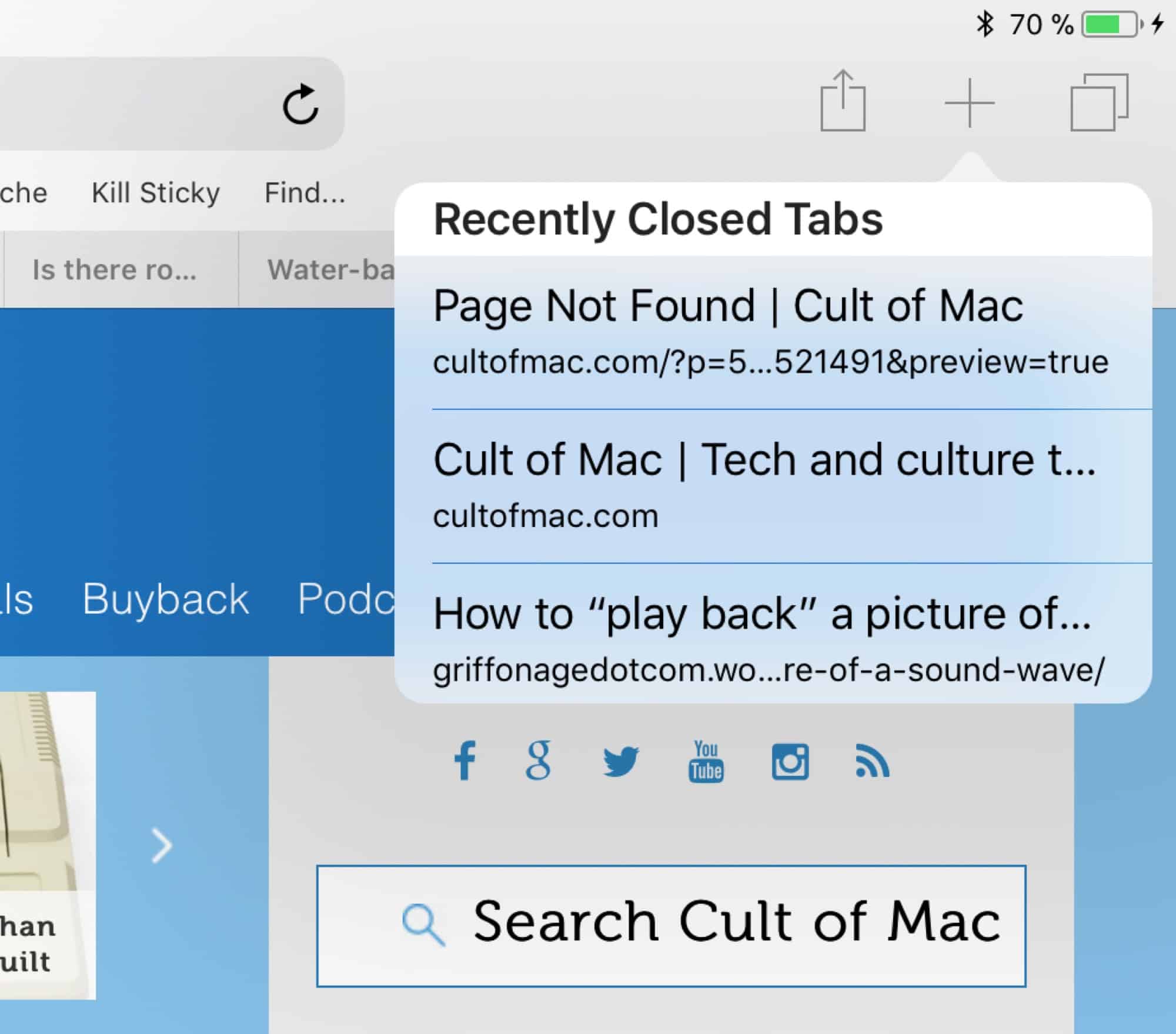 how to open recently closed tabs safari mac