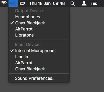 setup usb input on a mac for audio