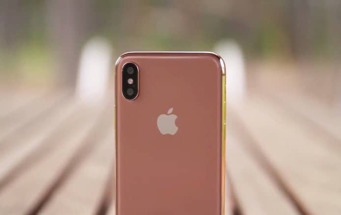 Leaked blush gold iPhone X photo looks great.