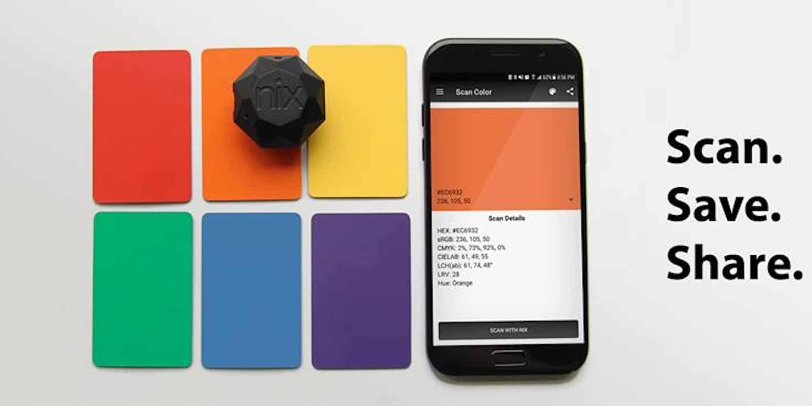 Nix Mini Color Sensor Paint Color Match Accurate Graphic Designer Tool Bluetooth