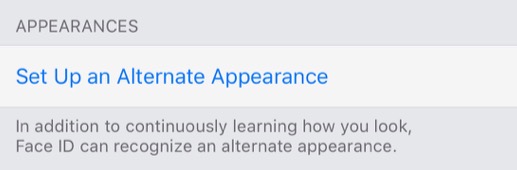 Face ID in iOS 12 settings