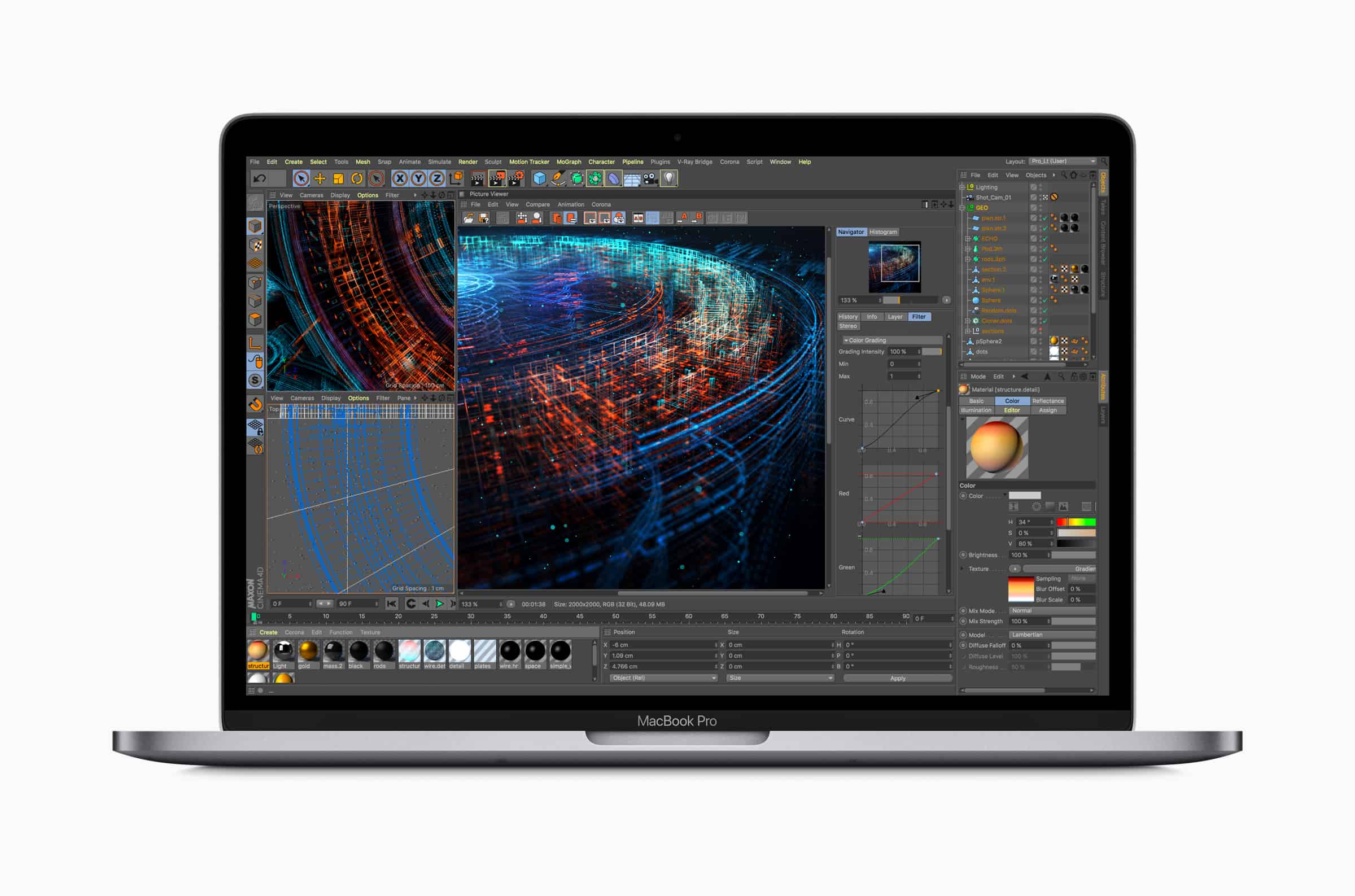 The new MacBook Pros bring "faster performance for complex simulations and data manipulation," Apple says.