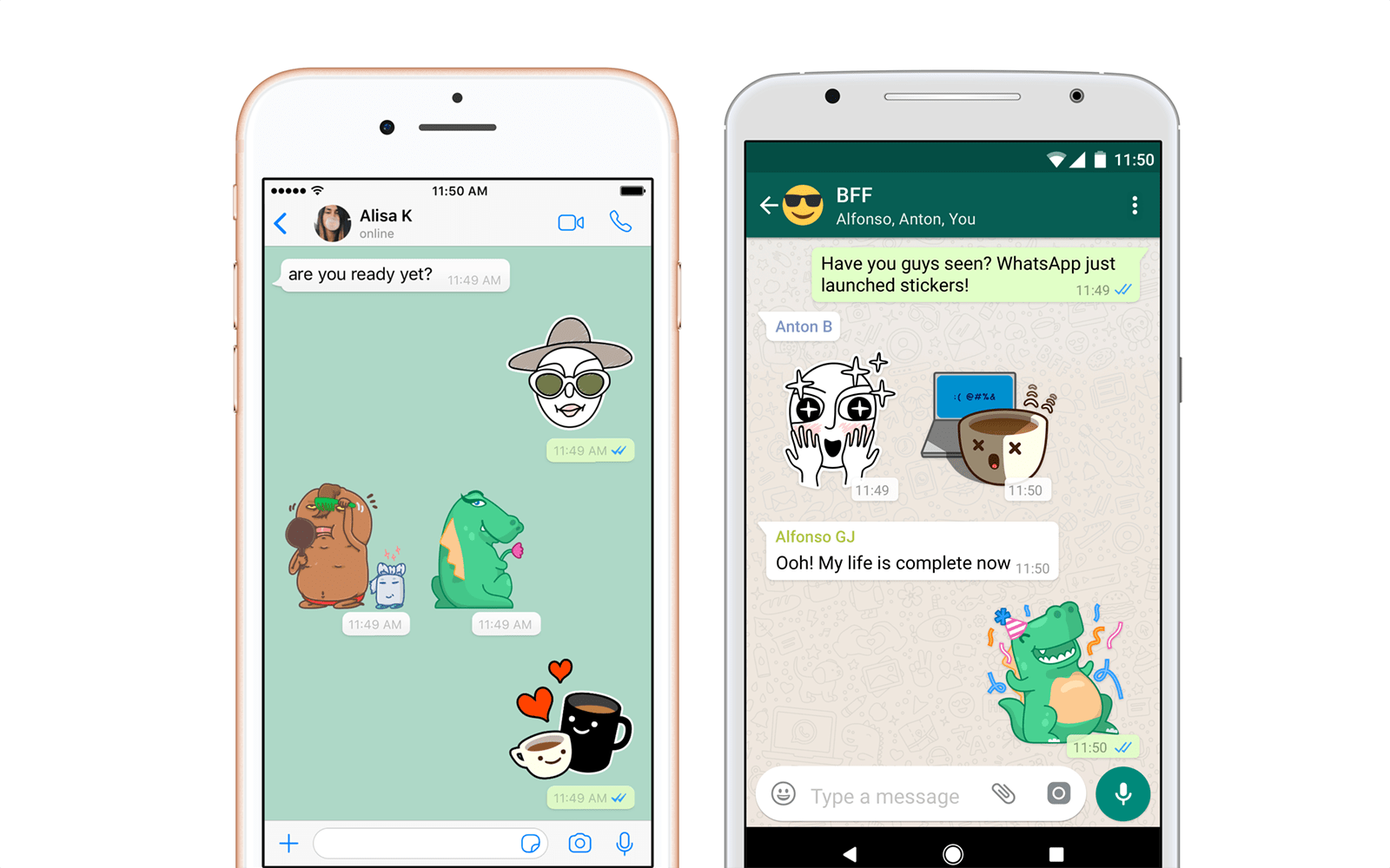 WhatsApp stickers 2 WhatsApp stickers