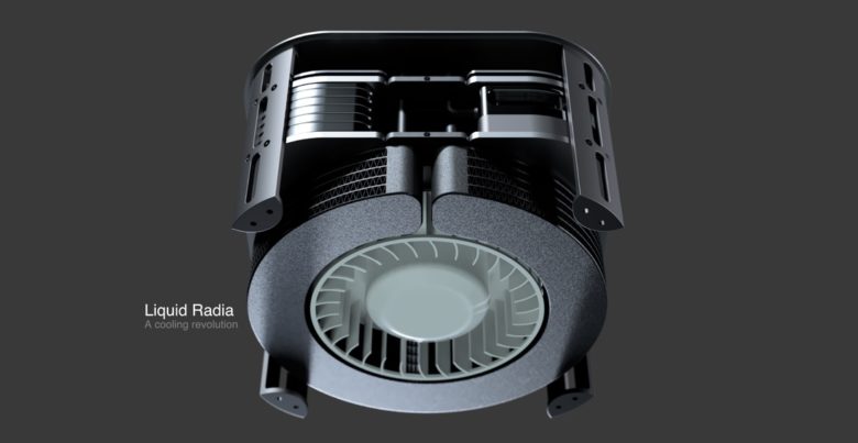 The Mac Evo would use a Liquid Radia system with a radial radiator.