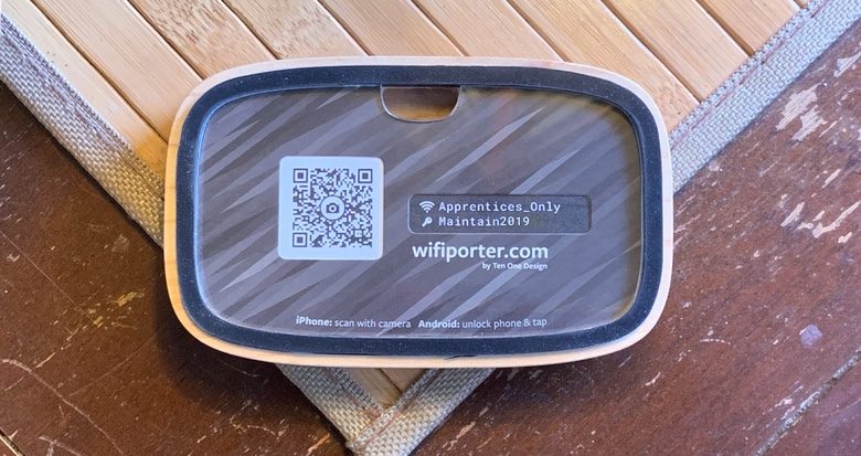 If NFC doesn’t work, Wifi Porter helps you create and display a QR code.