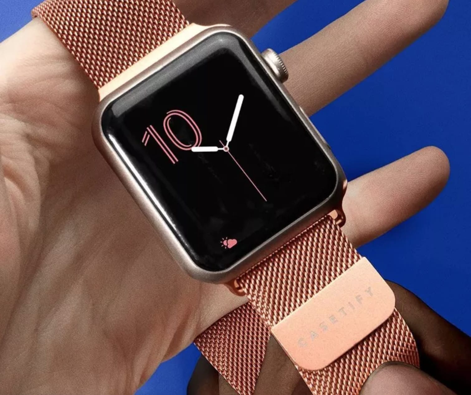 Casetify's rose gold stainless steel bands are sure to make anyone blush with excitement.