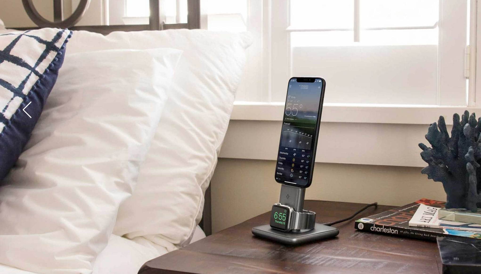 HiRise Duet is the first dual charging stand that powers up Apple Watch in Nightstand mode.