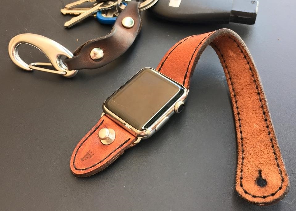 Luxury leather discount apple watch bands