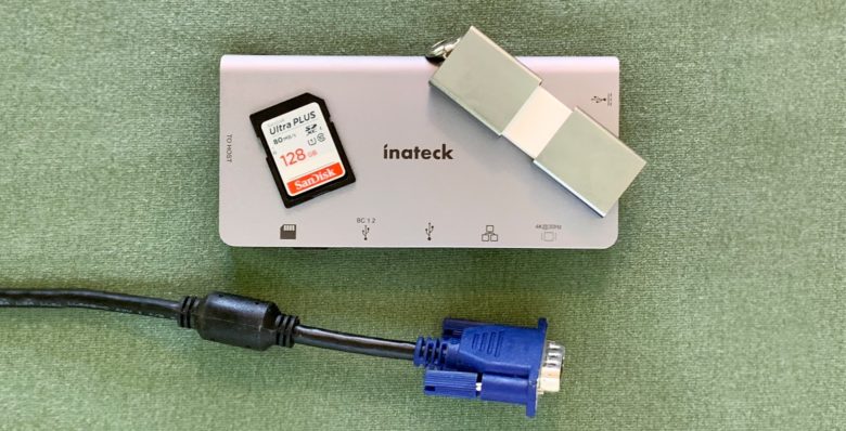 Inateck 8-in-1 USB-C Hub with accessories
