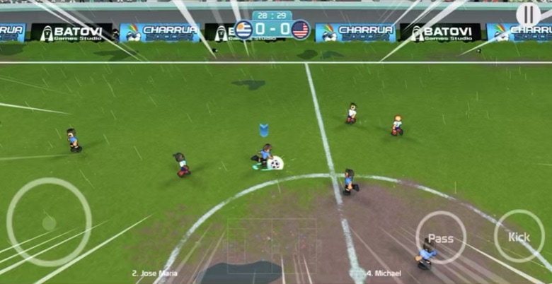 Kick the ball around on Charrua Soccer on Apple Arcade
