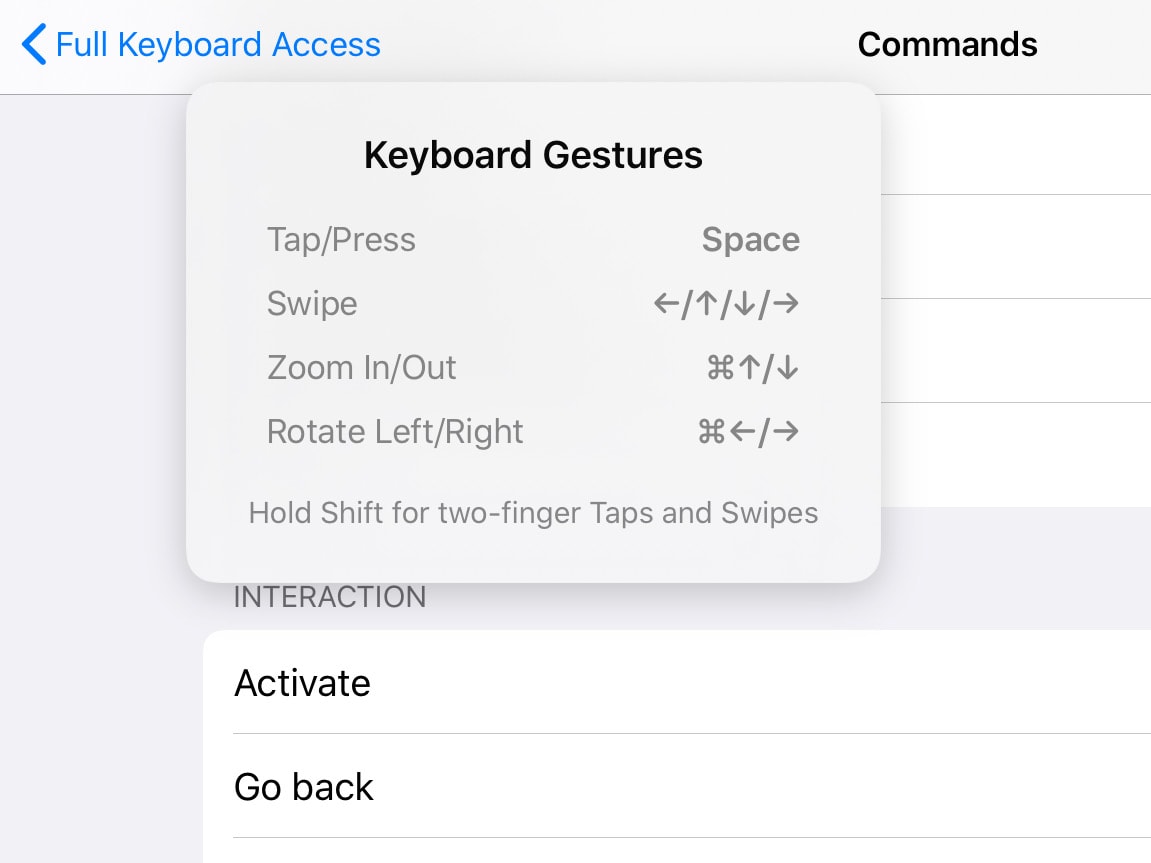 Keyboard gestures let you fake touches. 