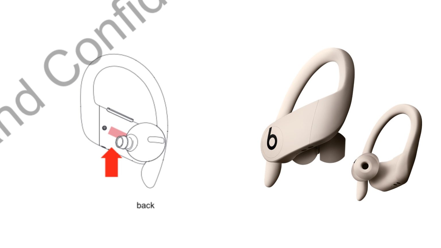 This might be the 2020 Powerbeats Pro next to the 2019 one