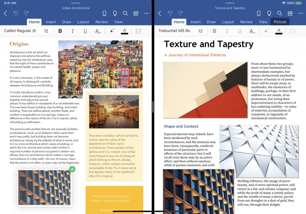 Word and PowerPoint get multi-windows