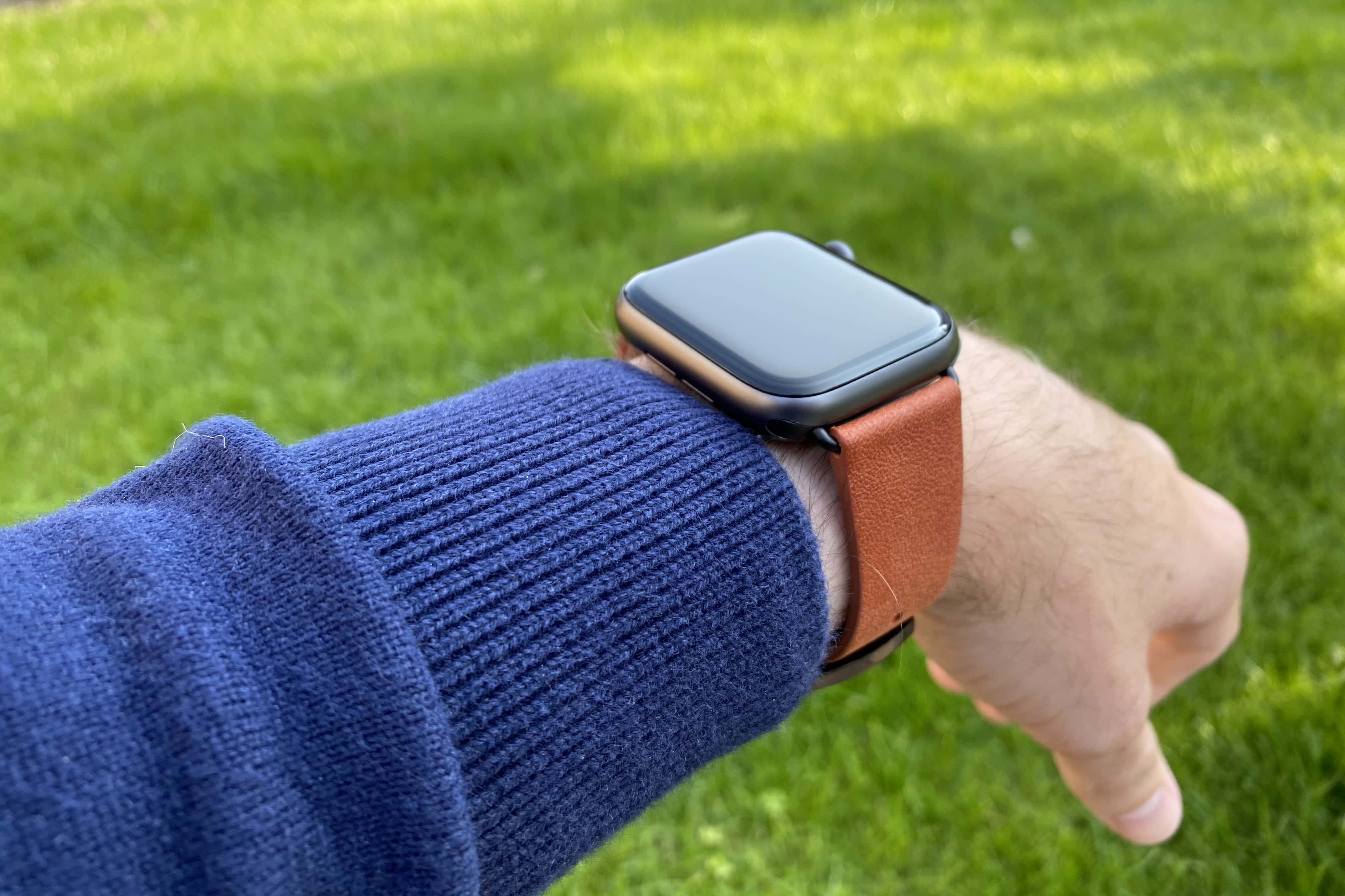 Monowear Deployant Leather band for Apple Watch