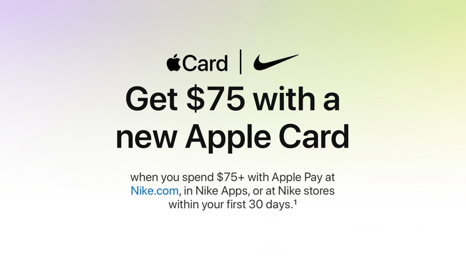 apple card cash back nike